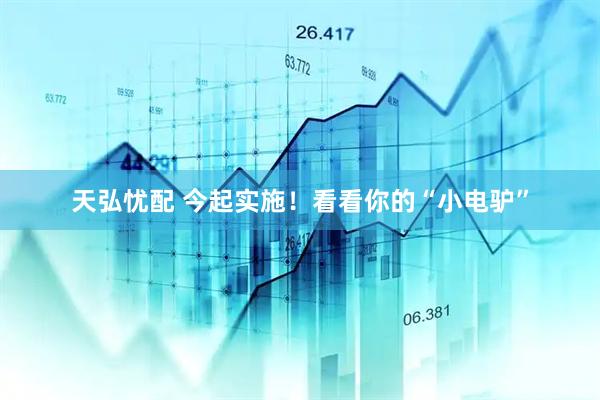 天弘忧配 今起实施！看看你的“小电驴”