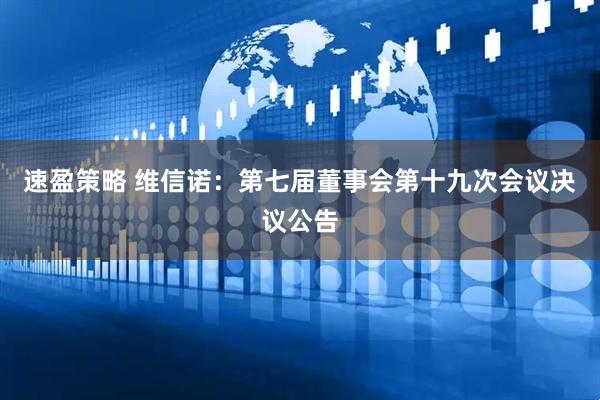 速盈策略 维信诺：第七届董事会第十九次会议决议公告