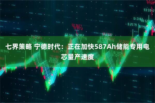 七界策略 宁德时代：正在加快587Ah储能专用电芯量产速度
