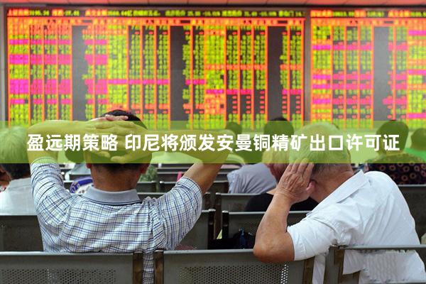 盈远期策略 印尼将颁发安曼铜精矿出口许可证
